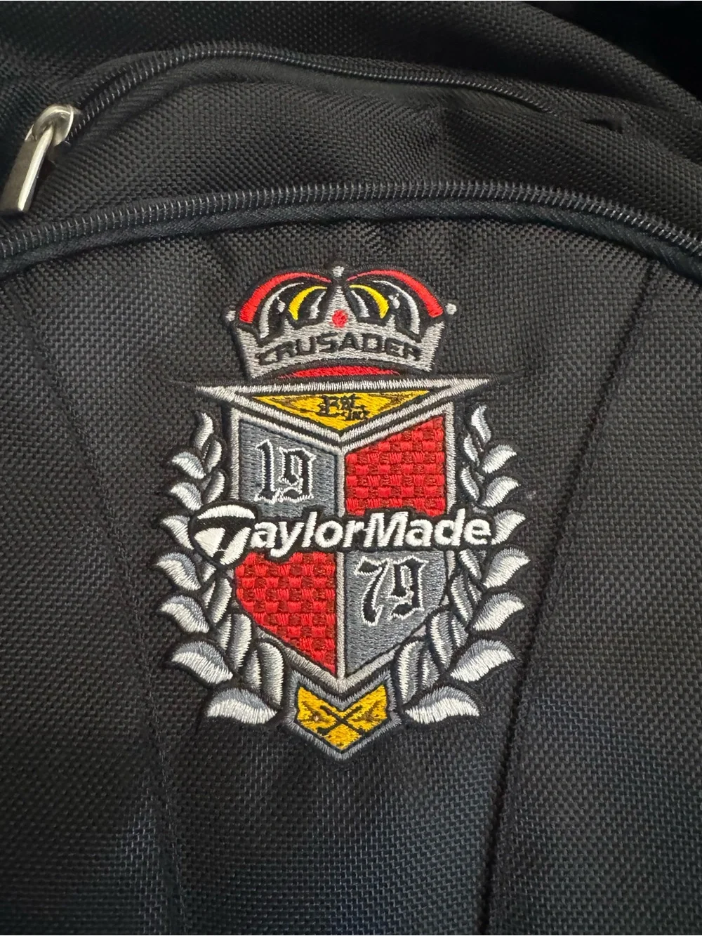 TaylorMade Black Golf Krusader Crest Commuter Travel Laptop Backpack EUC